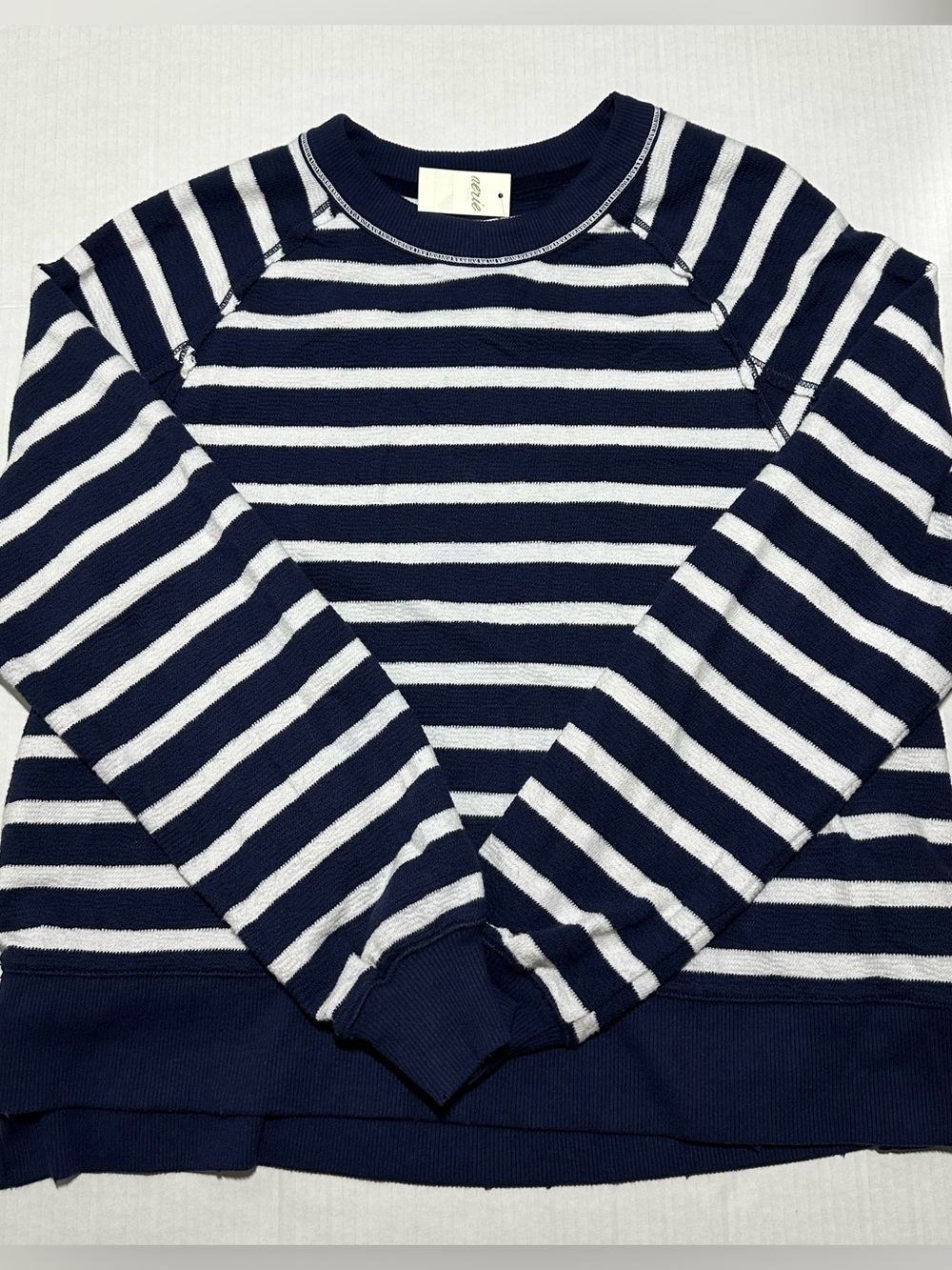 Aerie Navy East West Crew Sweatshirt NWT Size XXS